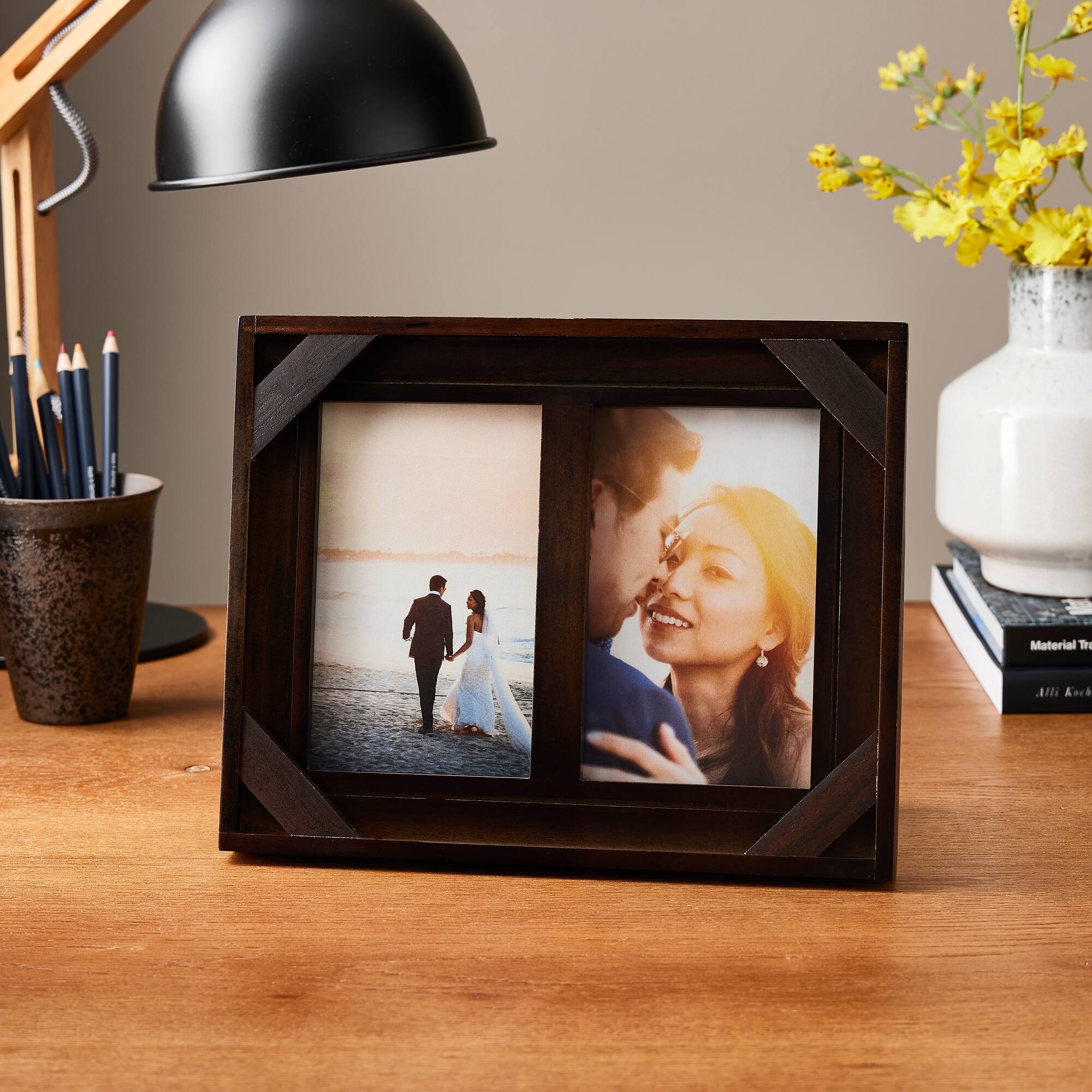 Expressions™ 2 Opening 4" x 6" Espresso Collage Frame by Studio Décor®